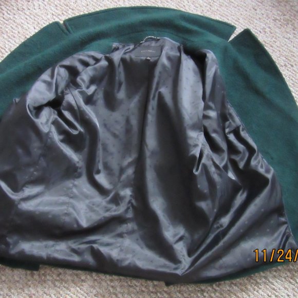 Vintage Banana Republic Dark Kelly Green Wool Jacket sz S - Picture 6 of 7